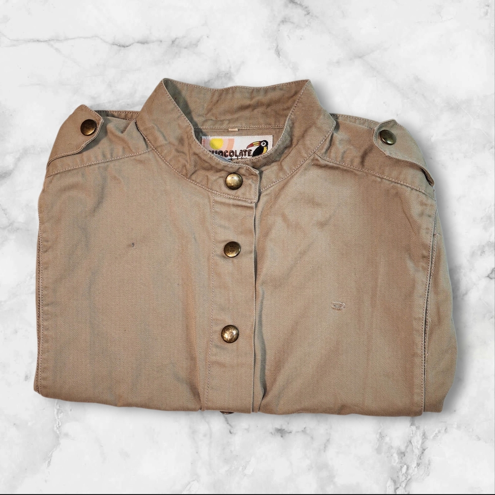 Tan Button-Up Vest - Picture 8 of 8
